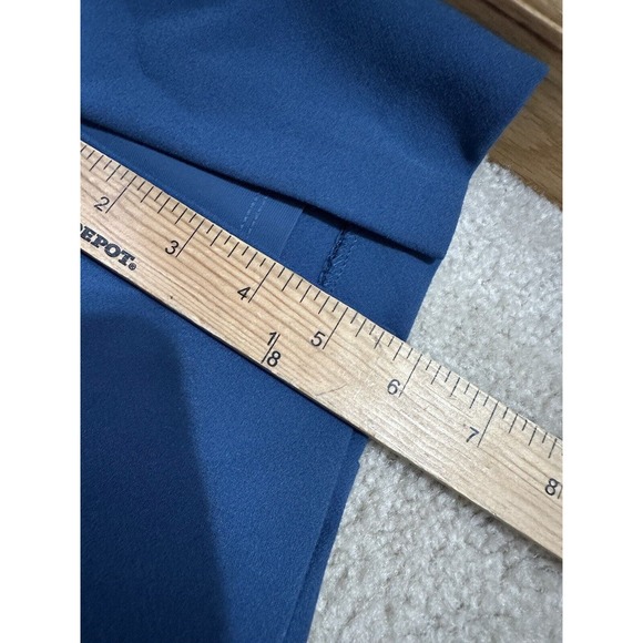White House Black Market Size 12 Women Formal Sheath Dress Bell Sleeve Blue - Picture 8 of 12
